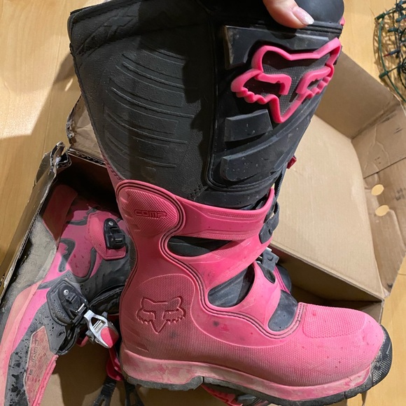 Fox Dirt Bike Riding Boots Hot Pink 